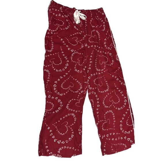Victoria's Secret Pajama Set Red White Hearts Valentine's Day Size L - Picture 7 of 9